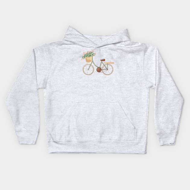 Bike & Flowers Kids Hoodie by Four Seasons Fox